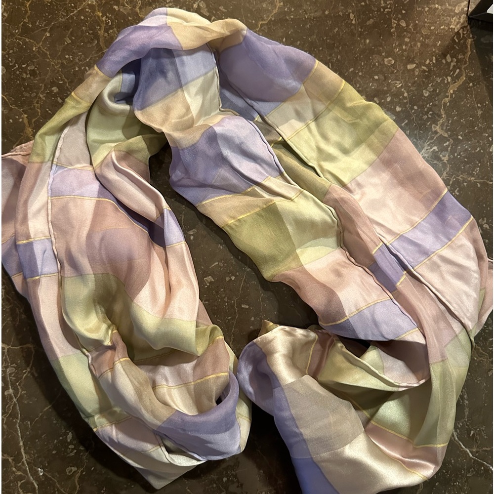 Bill Blass Silk Scarf Shawl Soie Silk Vintage 80s